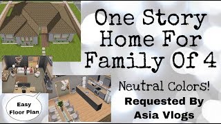 Sims Freeplay Architects  One Story Family Home 🏡👫💗 [upl. by Aihsenet]