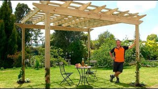 How to Build a Pergola  Mitre 10 Easy As DIY [upl. by Aitnahc]