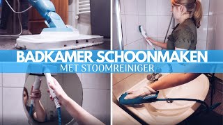 BADKAMER SCHOONMAKEN MET STOOMREINIGER  Is het prettig of niet  Clean with me  GwennampClean [upl. by Prevot]