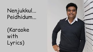 Nenjukkul Peidhidum  Karaoke  With Lyrics  Varanam Ayiram  Harris Jayaraj  HighQuality  Surya [upl. by Jone]