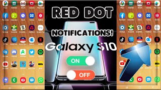 HOW TO TURN RED DOT NOTIFICATIONS ON AND OFF SAMSUNG GALAXY UPDATE [upl. by Alraep]