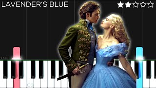 Cinderella 2015  Lavenders Blue Dilly Dilly  EASY Piano Tutorial [upl. by Gnanmas]