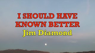 I Should Have Known Better  Jim Diamond  Lyrics [upl. by Eveneg]