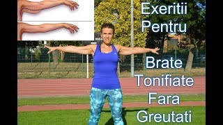 Exercitii Simple Pentru Brate Fara Greutati  Mihalcea Manuela  Get Fit [upl. by Neerihs187]