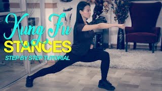 5 KUNG FU STANCES Step by Step Tutorial [upl. by Yaeger]