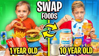 10 year old SWAPS FOOD with Baby For a DAY 😱  The Royalty Family [upl. by Wanda635]