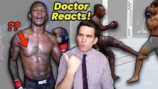 Israel Adesanyas Chest amp His PERFECT Leg Kicks Doctor Reacts to UFC 253 [upl. by Nauqes331]