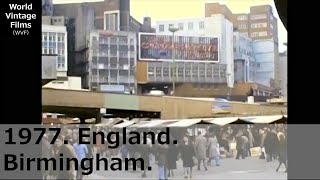 1977BirminghamEnglandCityscape and People in the 1970sMarket In front of the station [upl. by Eecyaj278]