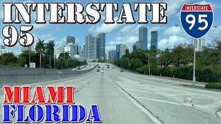 I95 North  Miami  Florida  4K Highway Drive [upl. by Janella]