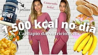 O QUE EU COMO EM UM DIA 1500KCAL  CARDÁPIO NUTRICIONISTA [upl. by Atilemrac]