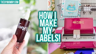 How to Make Labels with a Cricut  The DIY Mommy [upl. by Valenta]