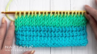 HOW to TUNISIAN CROCHET for BEGINNERS  SIMPLE and KNIT Stitch [upl. by Aldo]