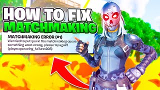 How To FIX Matchmaking ERROR in Fortnite [upl. by Matti107]