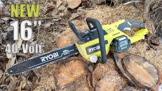 Ryobi 40Volt Brushless 16quot Chain Saw Review RY40550 RY40505 [upl. by Ysiad216]