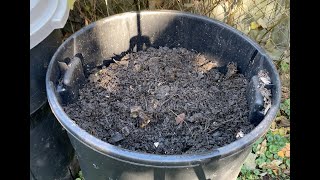 CHEAP and EASY Composting Method 32 Gallon Trash Bin [upl. by Samoht]