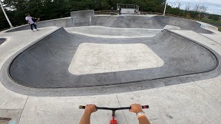 RIDING 3 MILLION SKATEPARK ON SCOOTER [upl. by Edlyn]