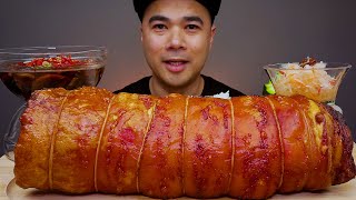 PORK BELLY ROLL  Mukbang Asmr  ALFIE EATS [upl. by Eat]