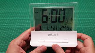 ACCTIM 71872 radio controlled translucent display alarm clock review [upl. by Effy]