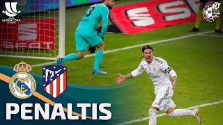 La tanda de penaltis ÍNTEGRA que dio al Real Madrid la victoria en la Supercopa ante el Atleti [upl. by Somar]