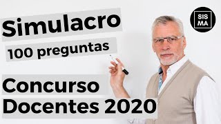 Simulacro 100 preguntas explicadas Preparación Concurso Docentes 2022 [upl. by Nniw997]