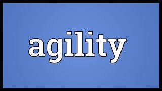 Agility Meaning [upl. by Ecirtal]