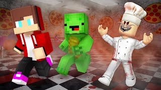 Mikey and JJ Escape From Pizzeria in Minecraft  Maizen Challenge [upl. by Wendye261]