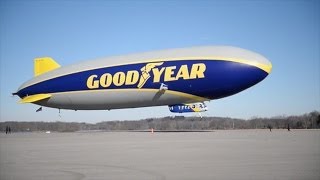 Goodyear Blimp takes first flight [upl. by Adiahs]