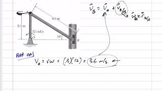 Dynamics  Rigid Body relative velocity example 4 [upl. by Naved]