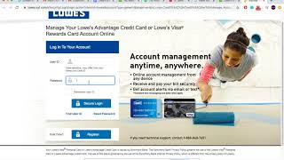 Lowe’s credit card Login Payment Application [upl. by Eirrek]