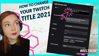 How To change Twitch Stream TITLE in 2021  Browser amp OBS [upl. by Dorcia]