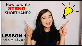 How to write steno shorthand STENO TUTORIAL  Lesson 1 [upl. by Clynes617]