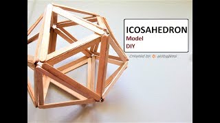 Platonic Solid Icosahedron Model Popsicle Sticks [upl. by Leslee]