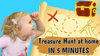 How to make a treasure hunt for kids at home  Scavenger hunt for kids in 5 minutes [upl. by Yelraf]