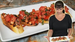 Authentic Italian Tomato and Basil BRUSCHETTA  The Perfect Appetizer [upl. by Oenire82]