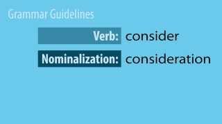 STRONG SUBJECTS 2 Avoid Nominalizations [upl. by Karita]