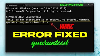 Fix wmic Is Not Recognized As An Internal Or External Command Operable Program Or Batch File [upl. by Buckley]