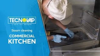 How to Clean a Commercial Kitchen with Tecnovap Steam Cleaner [upl. by Aydni210]