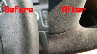 How To Cleaning an AlcantaraSuede Steering Wheel [upl. by Retse]