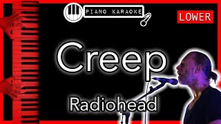 Creep LOWER 3  Radiohead  Piano Karaoke Instrumental [upl. by Alfonse257]