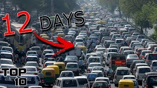 Top 10 Longest Traffic Jams In History [upl. by Lowrance]