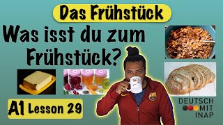 A1 German lesson 29  Essen und Trinken  das Frühstück  Breakfast  Vocabulary [upl. by Charline112]