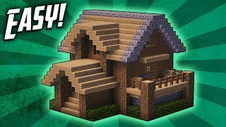 Minecraft How To Build A Survival Starter House Tutorial 4 [upl. by Idelle516]