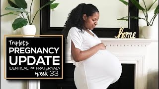 Triplets 33 Week Pregnancy Update  Identical or Fraternal [upl. by Chavaree486]