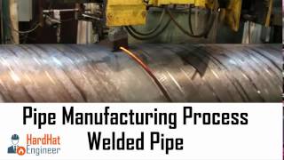 Pipe Manufacturing Process for Welded Pipe SAW amp ERW [upl. by Sterner]