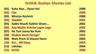 Hrithik Roshan Movies List [upl. by Jillane943]