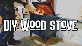 DIY Workshop stove wood burner self build PLANS sawdust shavings and wood [upl. by Breena28]