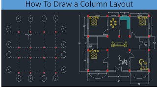 How to Draw a Column Layout in 5 min in AutoCAD [upl. by Annasor836]