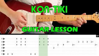 KONTIKI  Guitar lesson with tabs  The Shadows [upl. by Llemhar]