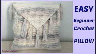 Crochet Pillow with Envelope Flap [upl. by Eniksre456]