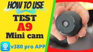 Mini Camera WIFI A9 IP Cam User Manual APP Setup [upl. by Peppard]